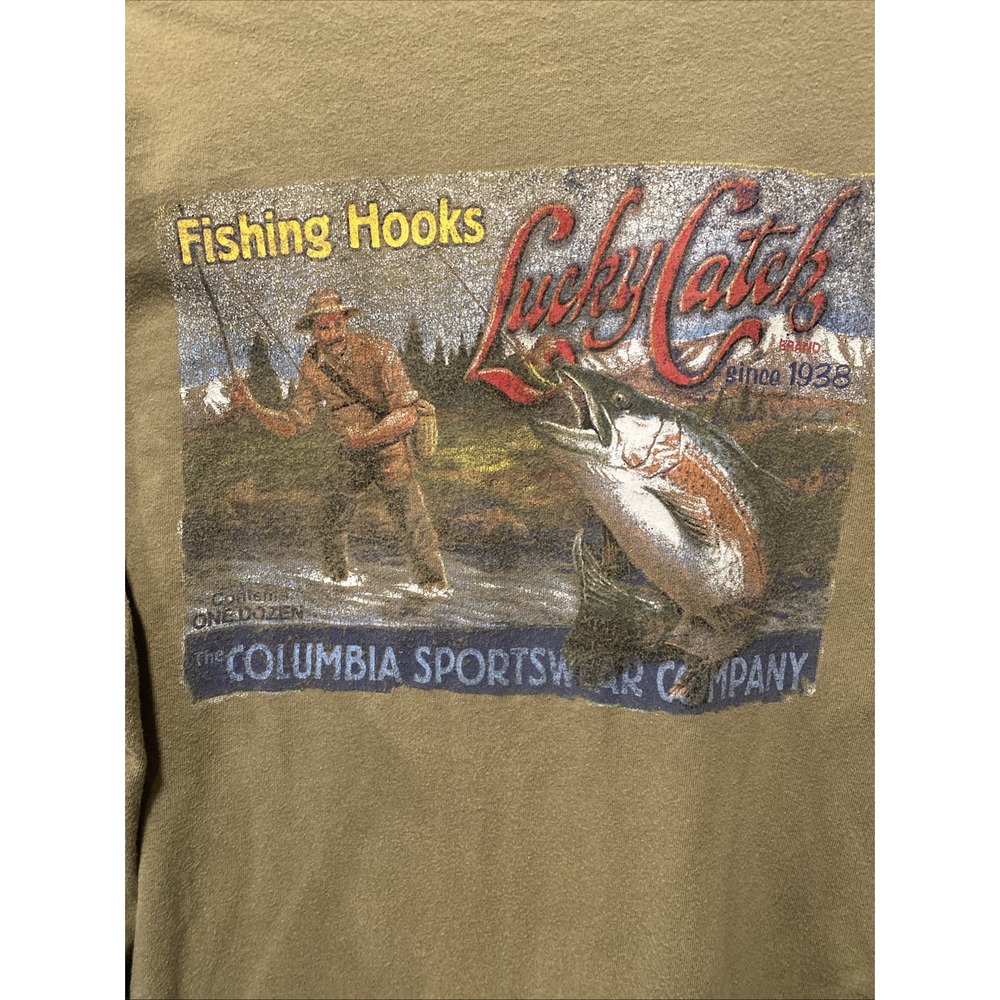 Men's Columbia‎ Lucky Catch Fishing  Long Sleeve T-Shirt Size XL